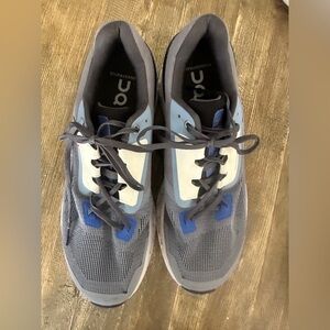 On Running Men's Athletic Shoes in Gray and Blue